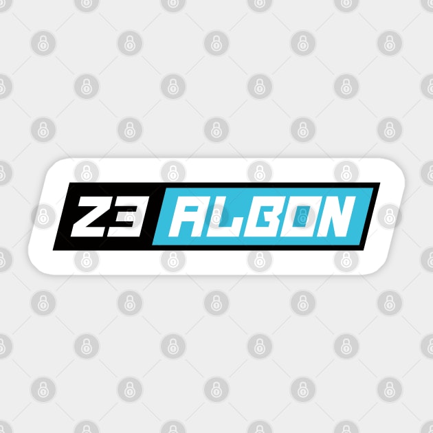 Alex Albon 23 F1 Driver Sticker by petrolhead